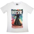 David Bowie Ladies T-Shirt: Moonage 11 Fade (White)
