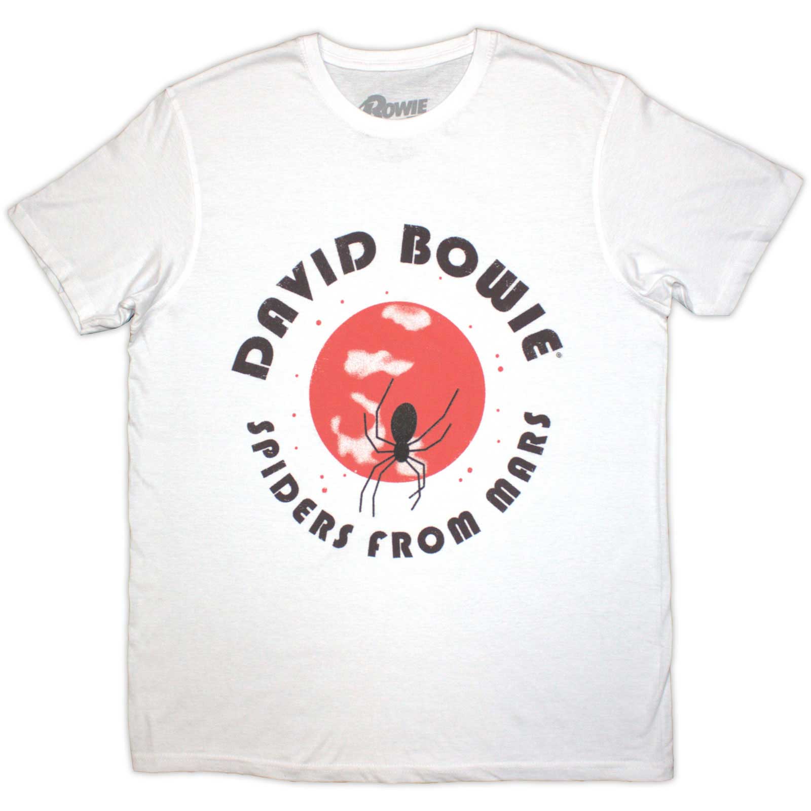 David Bowie Unisex T-Shirt: Spiders From Mars (White)