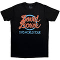 David Bowie Unisex T-Shirt: 1978 World Tour (Black)