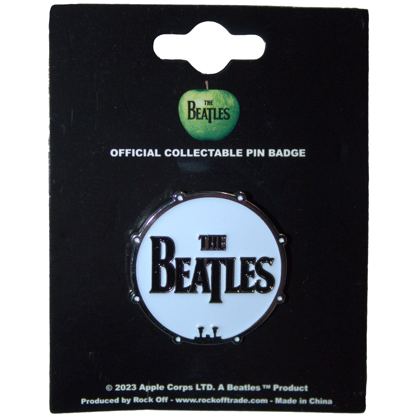 The Beatles Pin Badge: Drum Logo