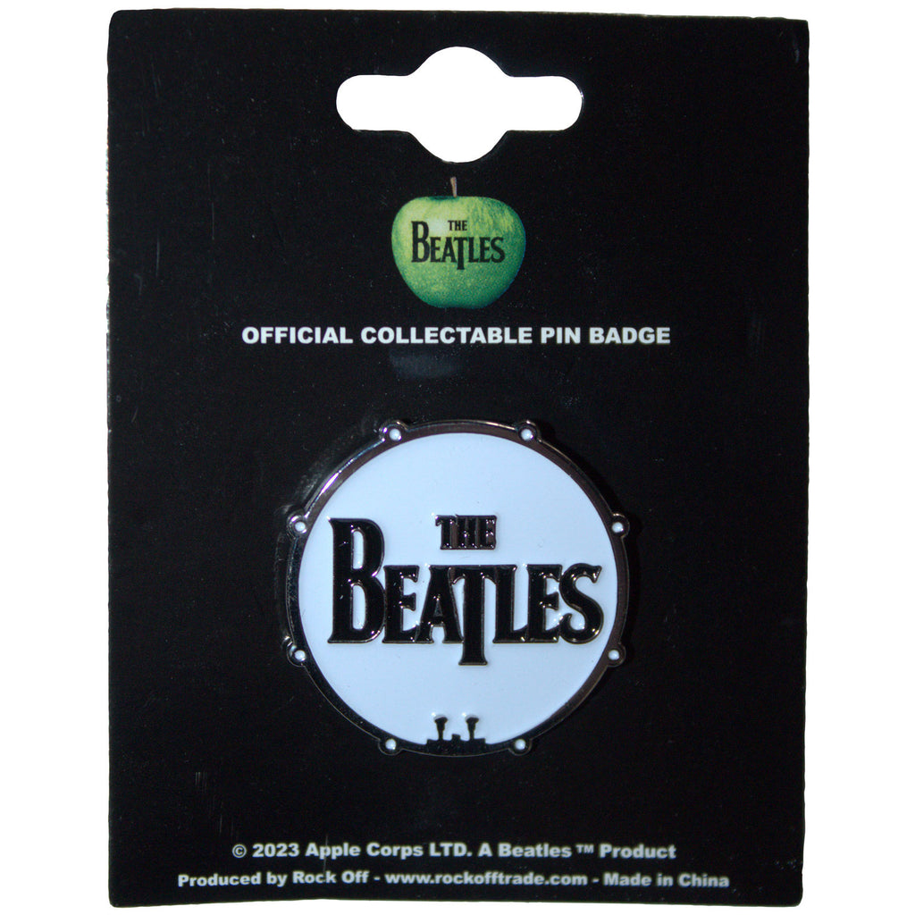 The Beatles Pin Badge: Drum Logo