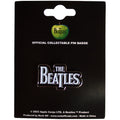 The Beatles Pin Badge: Drop T Logo (Black on White)