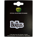 The Beatles Pin Badge: Drop T Logo (White on Black)