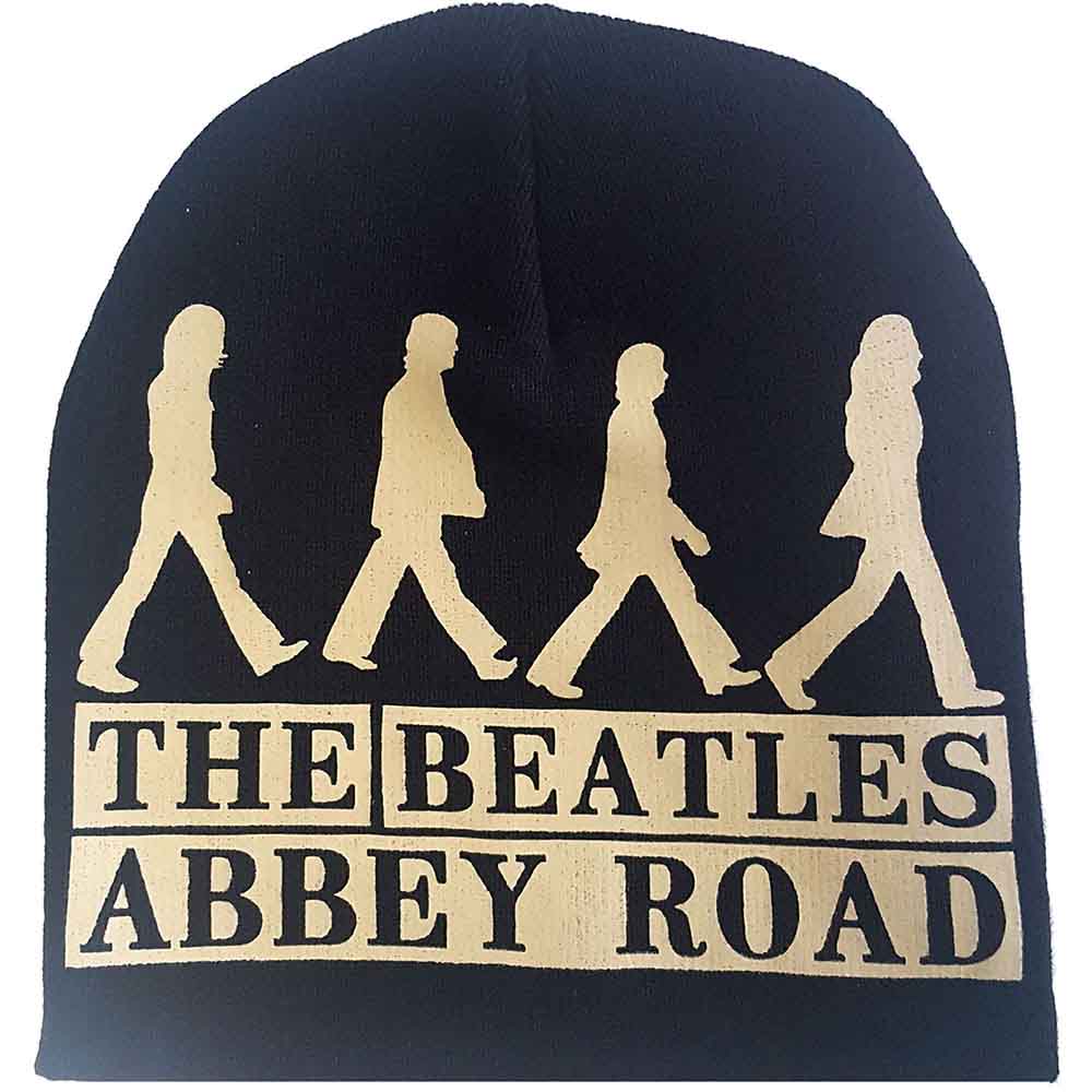 The Beatles Unisex Beanie Hat: Abbey Road (Black) (Back Print)