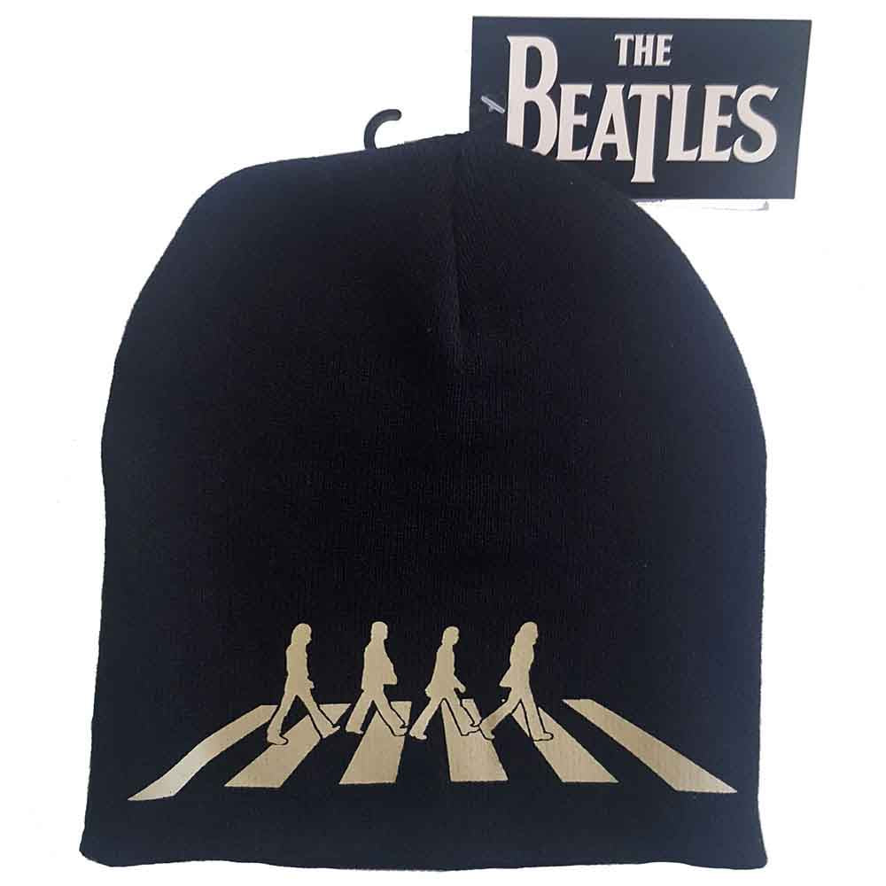 The Beatles Unisex Beanie Hat: Abbey Road (Black) (Back Print)