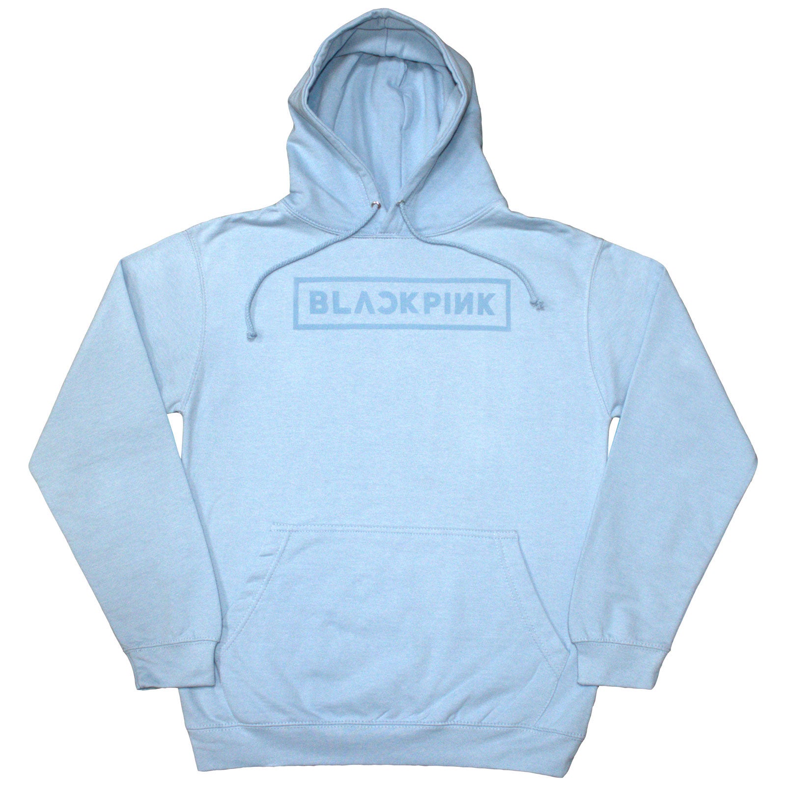 BlackPink Unisex Pullover Hoodie: Logo (Light Blue)