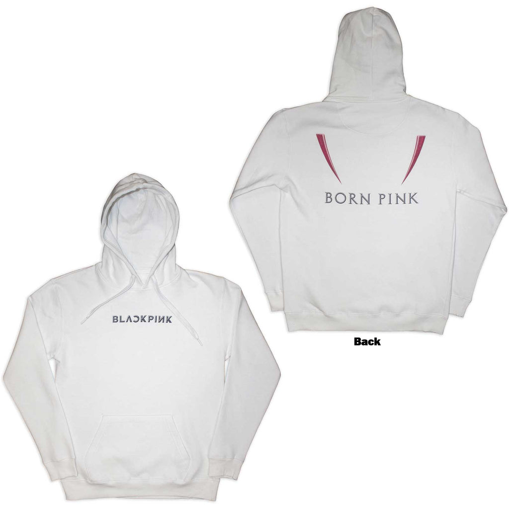 BlackPink Unisex Pullover Hoodie: Born Pink (White) (Back Print)