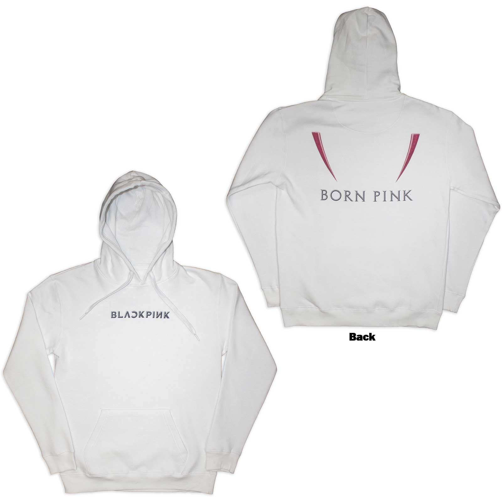 BlackPink Unisex Pullover Hoodie: Born Pink (White) (Back Print)