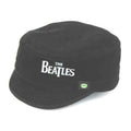 The Beatles Unisex Military Style Hat: Corduroy Drop T Logo (Black)