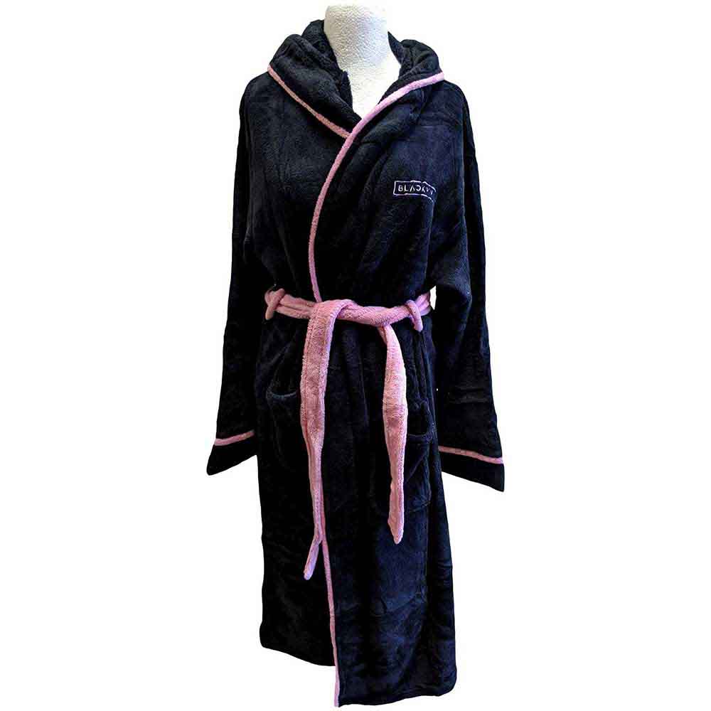 BlackPink Unisex Bathrobe: Logo (Black) (Back Print)