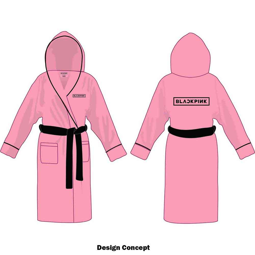 BlackPink Unisex Bathrobe: Logo (Pink) (Back Print)