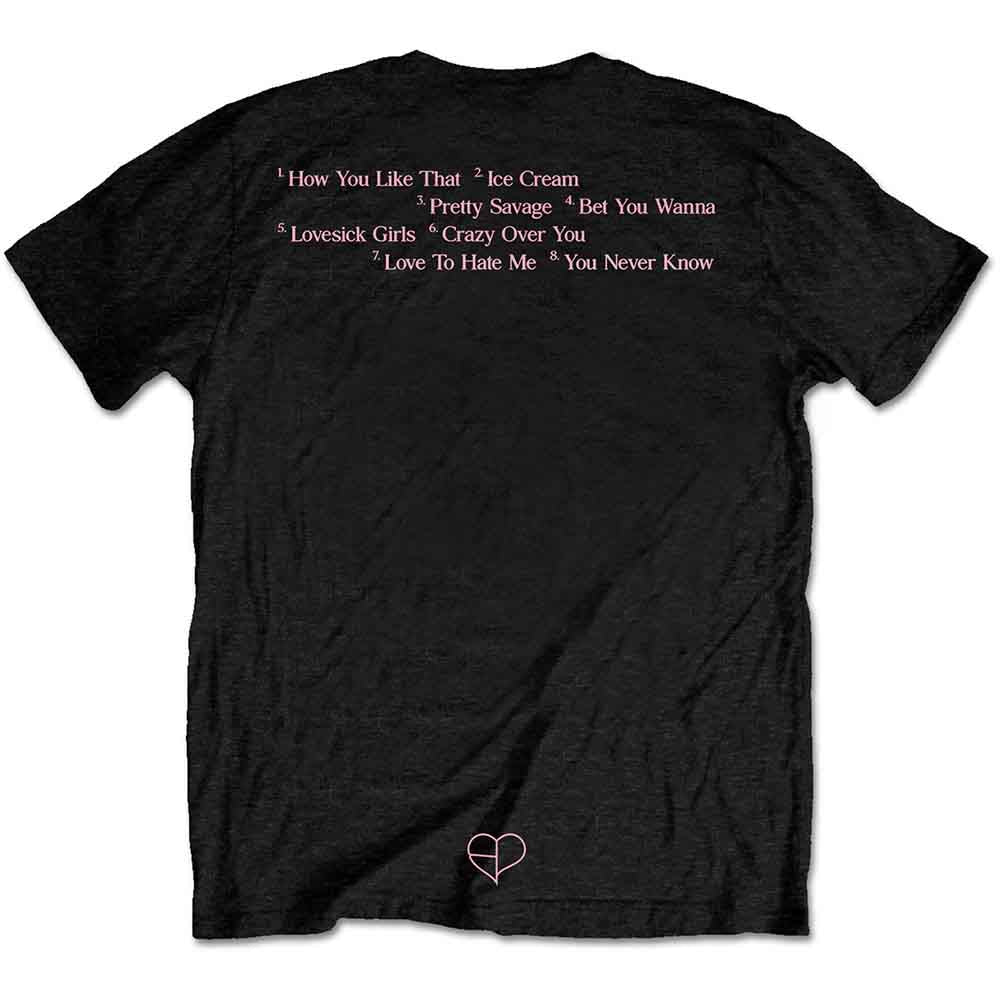 BlackPink Unisex T-Shirt: The Album - Crown (Black) (Back Print)