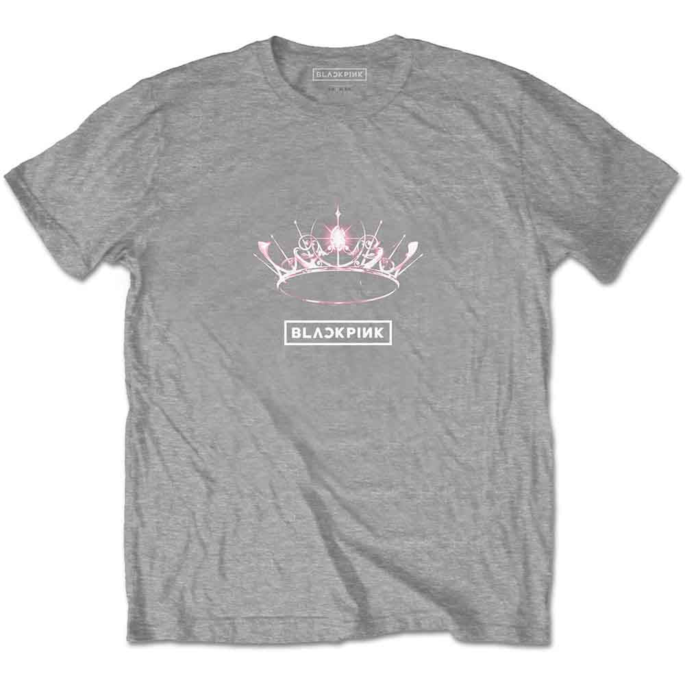 BlackPink Unisex T-Shirt: The Album - Crown (Grey) (Back Print)