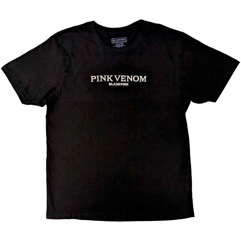 BlackPink Unisex T-Shirt: Pink Venom (Black) (Back Print & Embellished)