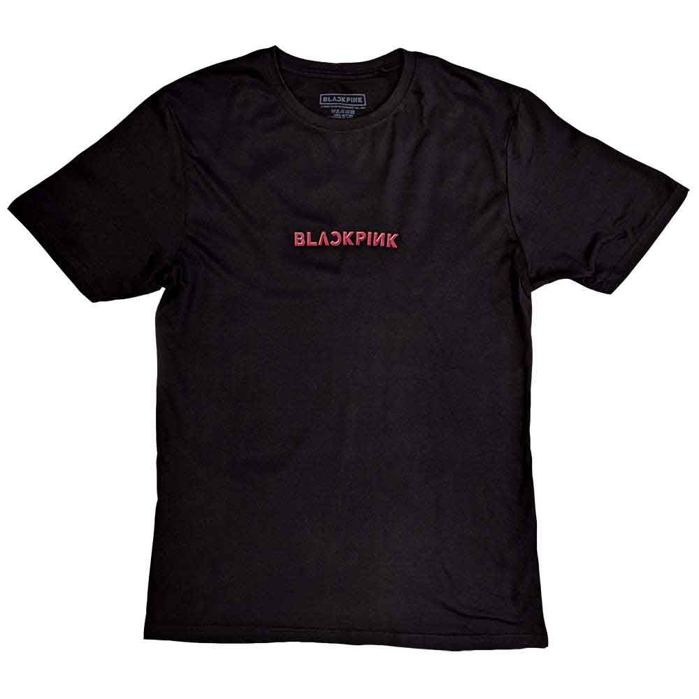 BlackPink Unisex T-Shirt: Pink Venom Group Photo (Black) (Back Print)