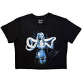 Britney Spears Ladies Crop Top: Snake (Black)