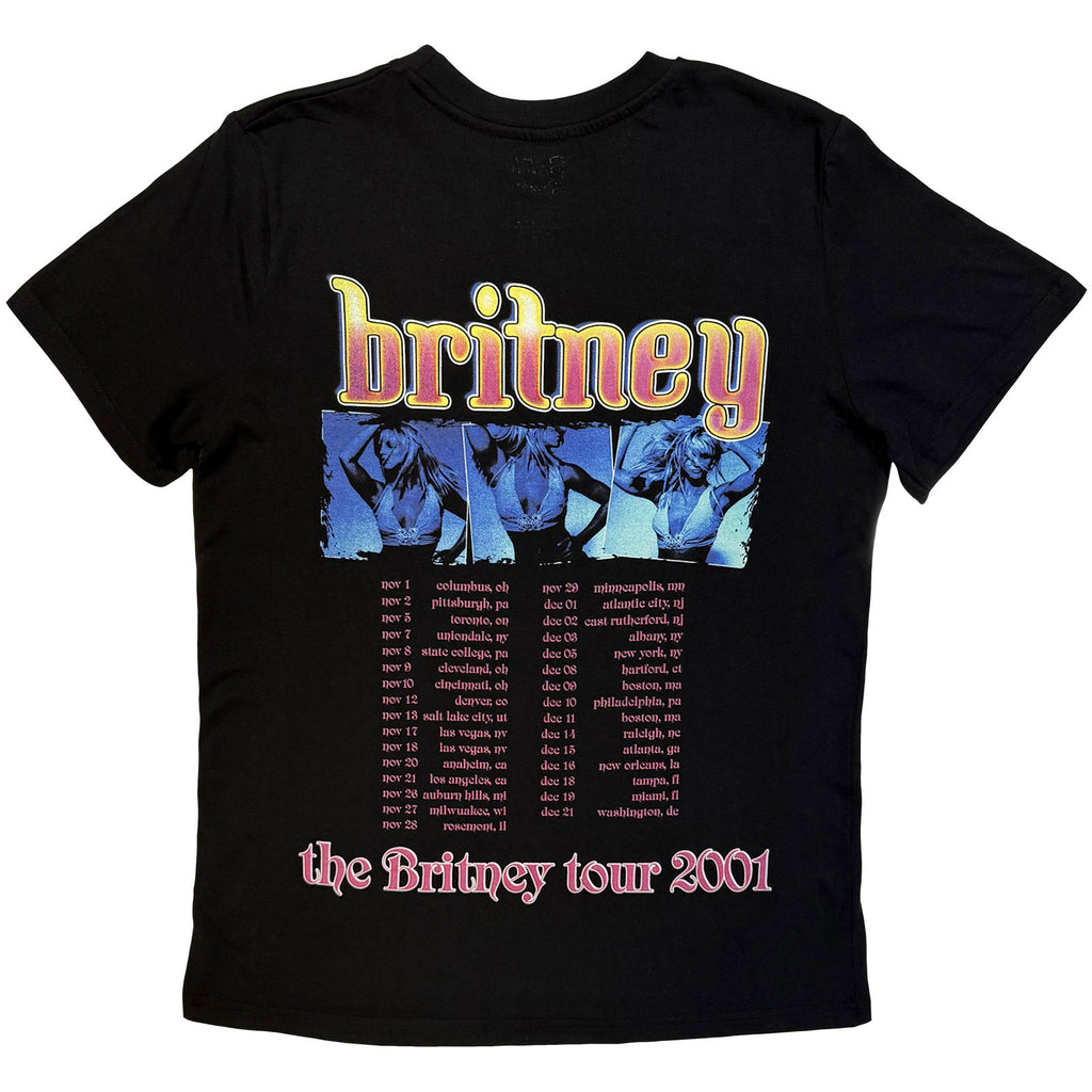Britney Spears Ladies T-Shirt: Britney Tour (Black) (Back Print)