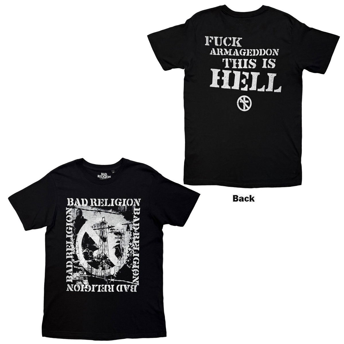 Bad Religion Unisex T-Shirt: This Is Hell (Black) (Back Print)