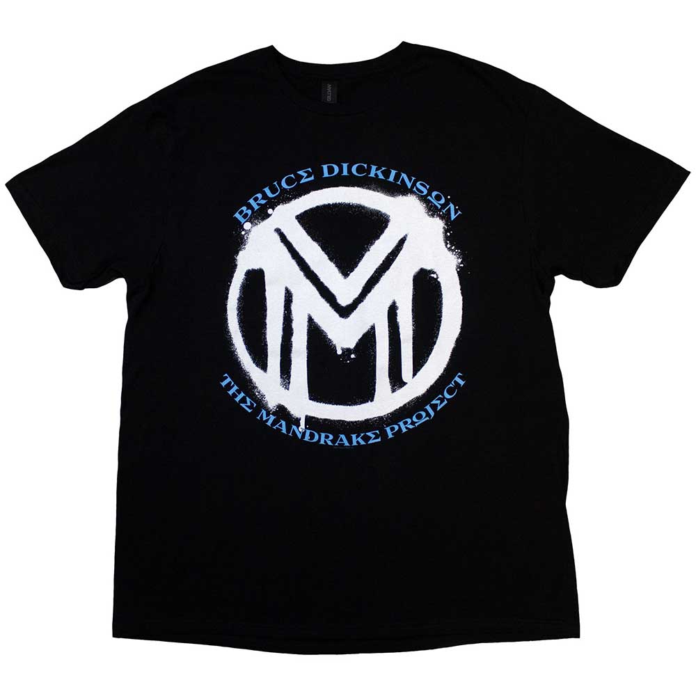 Bruce Dickinson Unisex T-Shirt: The Mandrake Project (Black) (Back Print)