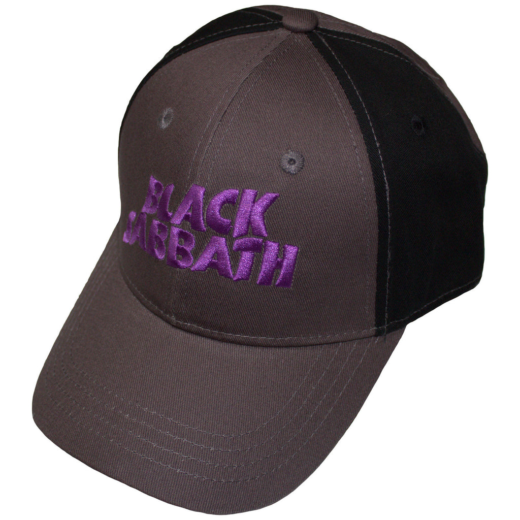 Black Sabbath Unisex Baseball Cap: Wavy Logo (Black & Charcoal Grey) (2-Tone)