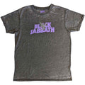 Black Sabbath Unisex Burnout T-Shirt: Logo & Daemon (Charcoal Grey)