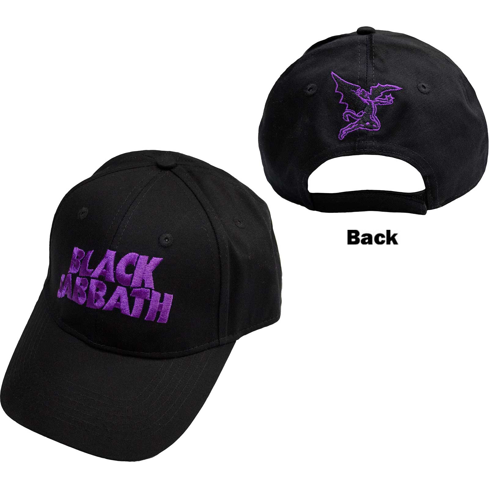 Black Sabbath Unisex Baseball Cap: Demon & Logo (Black)