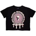 Black Sabbath Ladies Crop Top: Hypnotic Skull (Black)