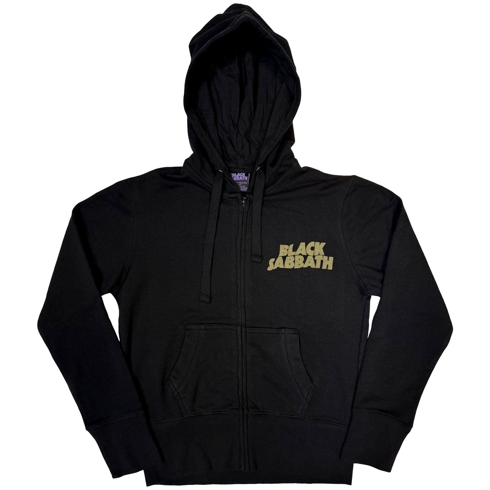 Black Sabbath Ladies Zipped Hoodie: Tour 1978 (Black) (Back Print)