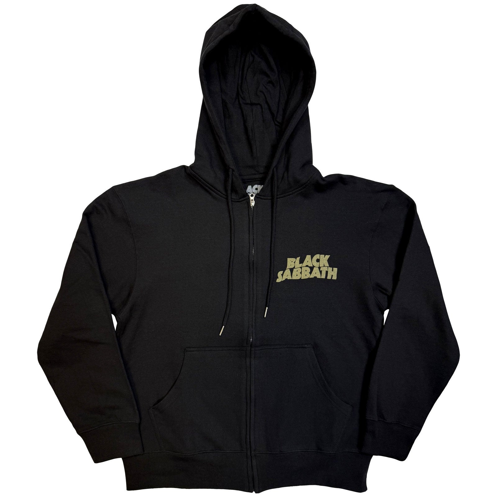 Black Sabbath Unisex Zipped Hoodie: Tour 1978 (Black) (Back Print)