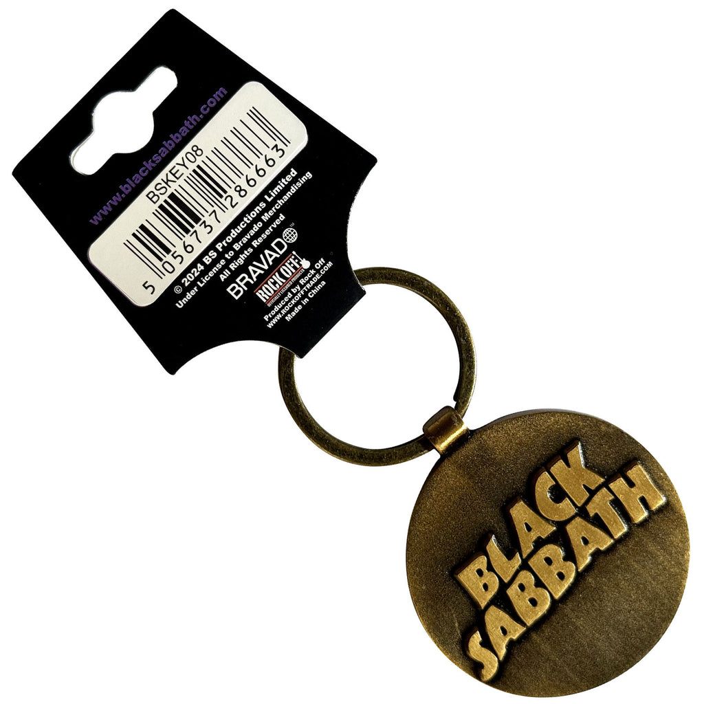 Black Sabbath Keychain: 3D Wavy Logo (Double Sided)