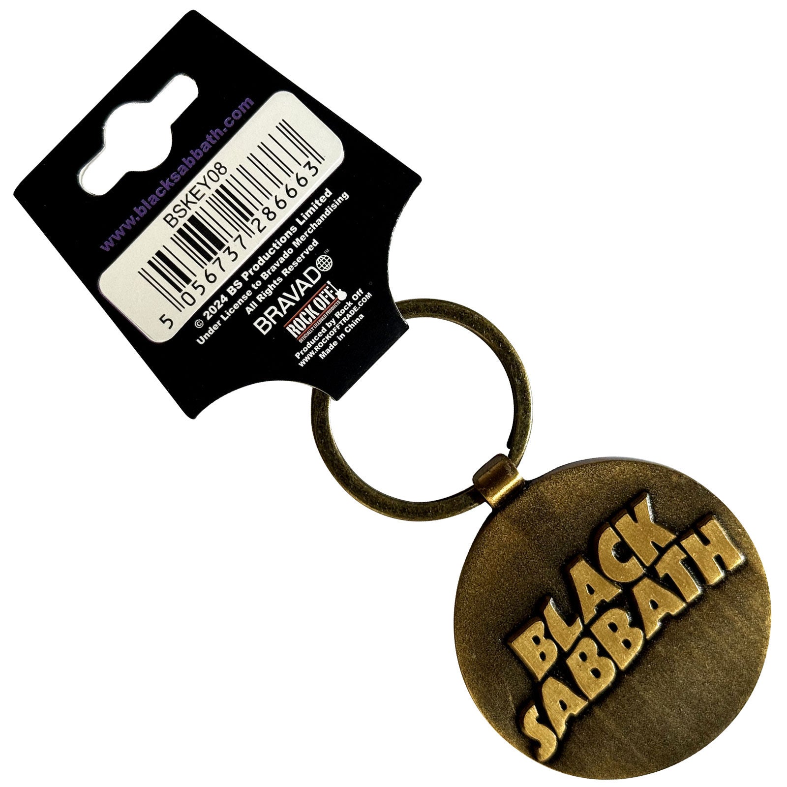Black Sabbath Keychain: 3D Wavy Logo (Double Sided)