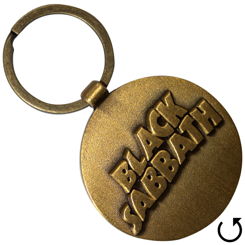 Black Sabbath Keychain: 3D Wavy Logo (Double Sided)