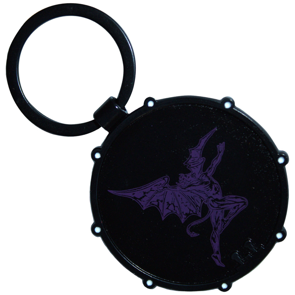 Black Sabbath Keychain: Wavy Logo & Daemon Drum (Double Sided)