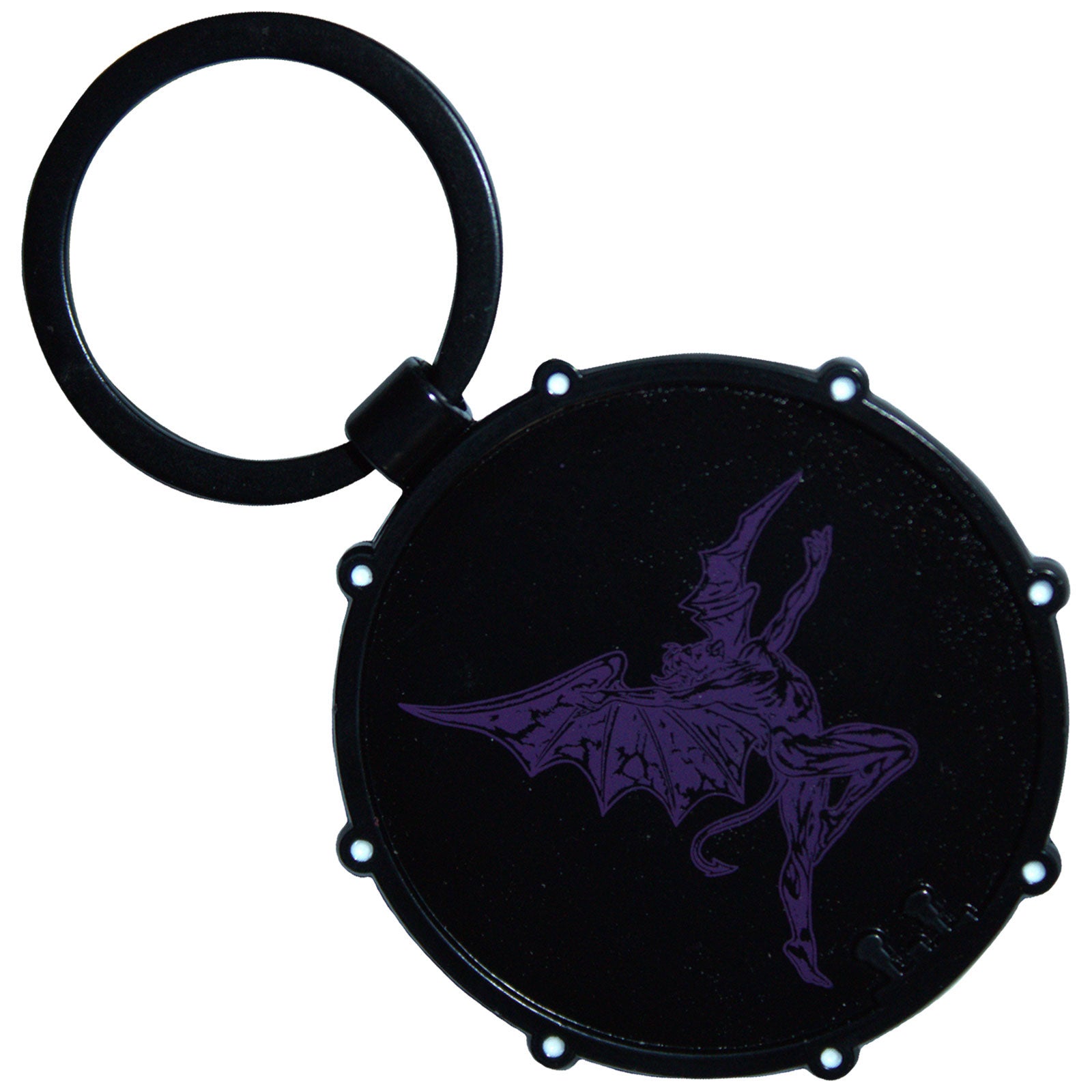 Black Sabbath Keychain: Wavy Logo & Daemon Drum (Double Sided)