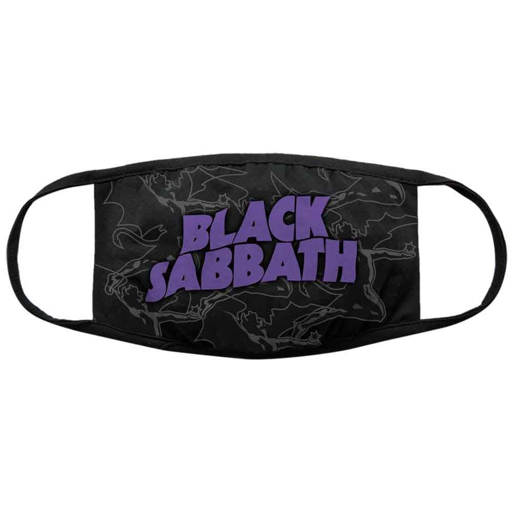 Black Sabbath Face Mask: Distressed (Black)
