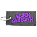 Black Sabbath Patch Keychain: Wavy Logo (Double Sided)
