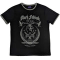 Black Sabbath Unisex Ringer T-Shirt: The End Mushroom Cloud (Black)