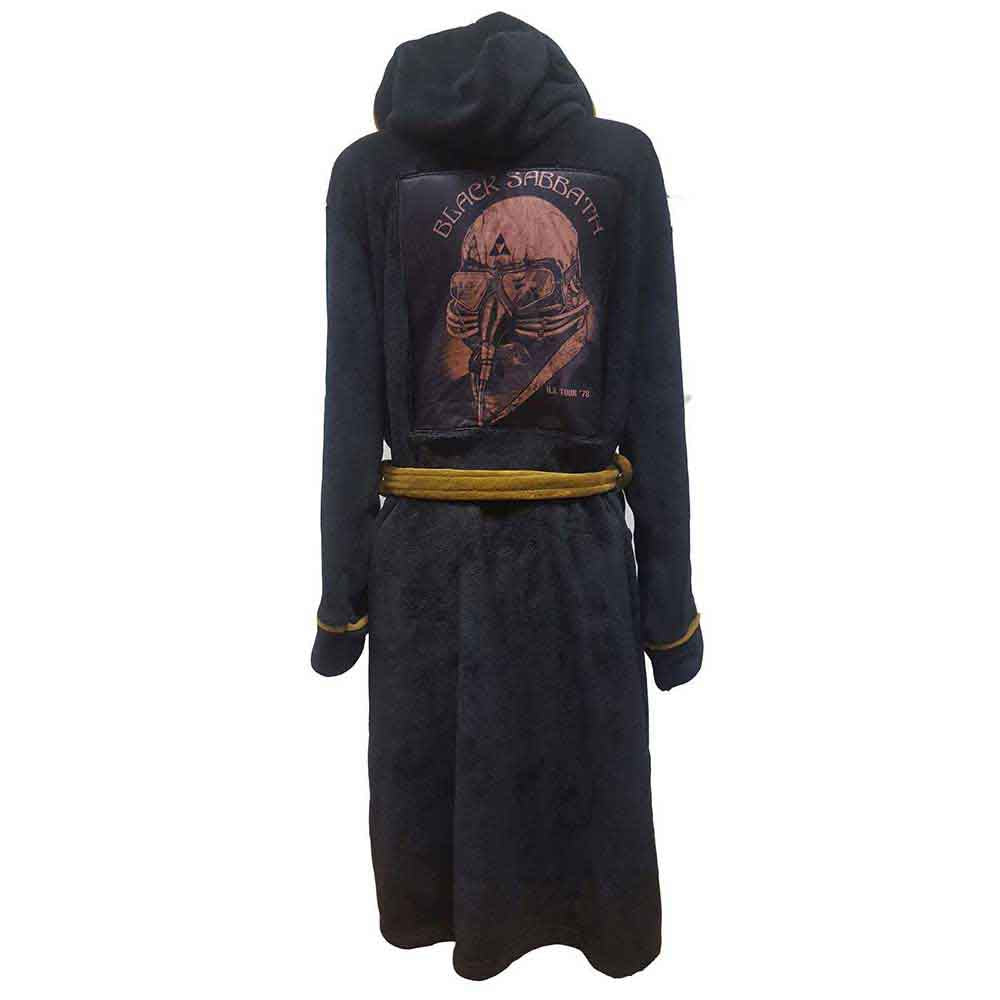 Black Sabbath Unisex Bathrobe: US Tour 78 Avengers (Black) (Back Print)