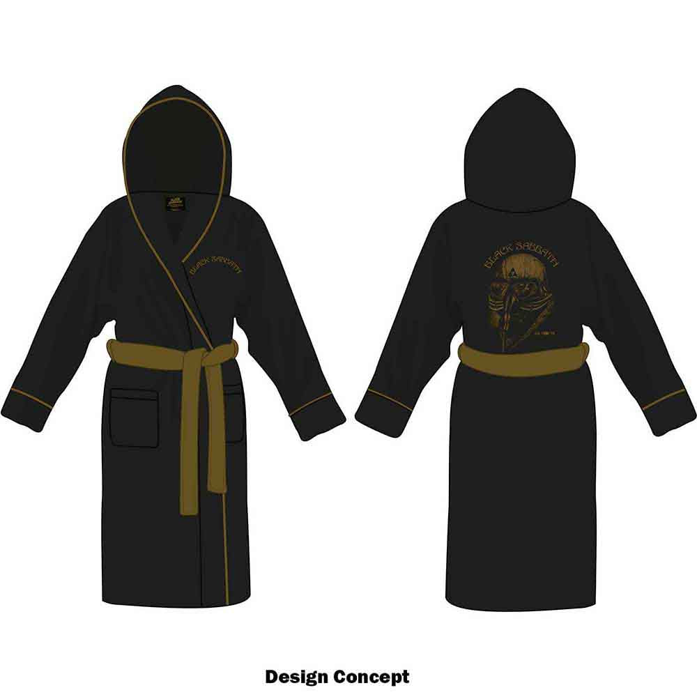 Black Sabbath Unisex Bathrobe: US Tour 78 Avengers (Black) (Back Print)