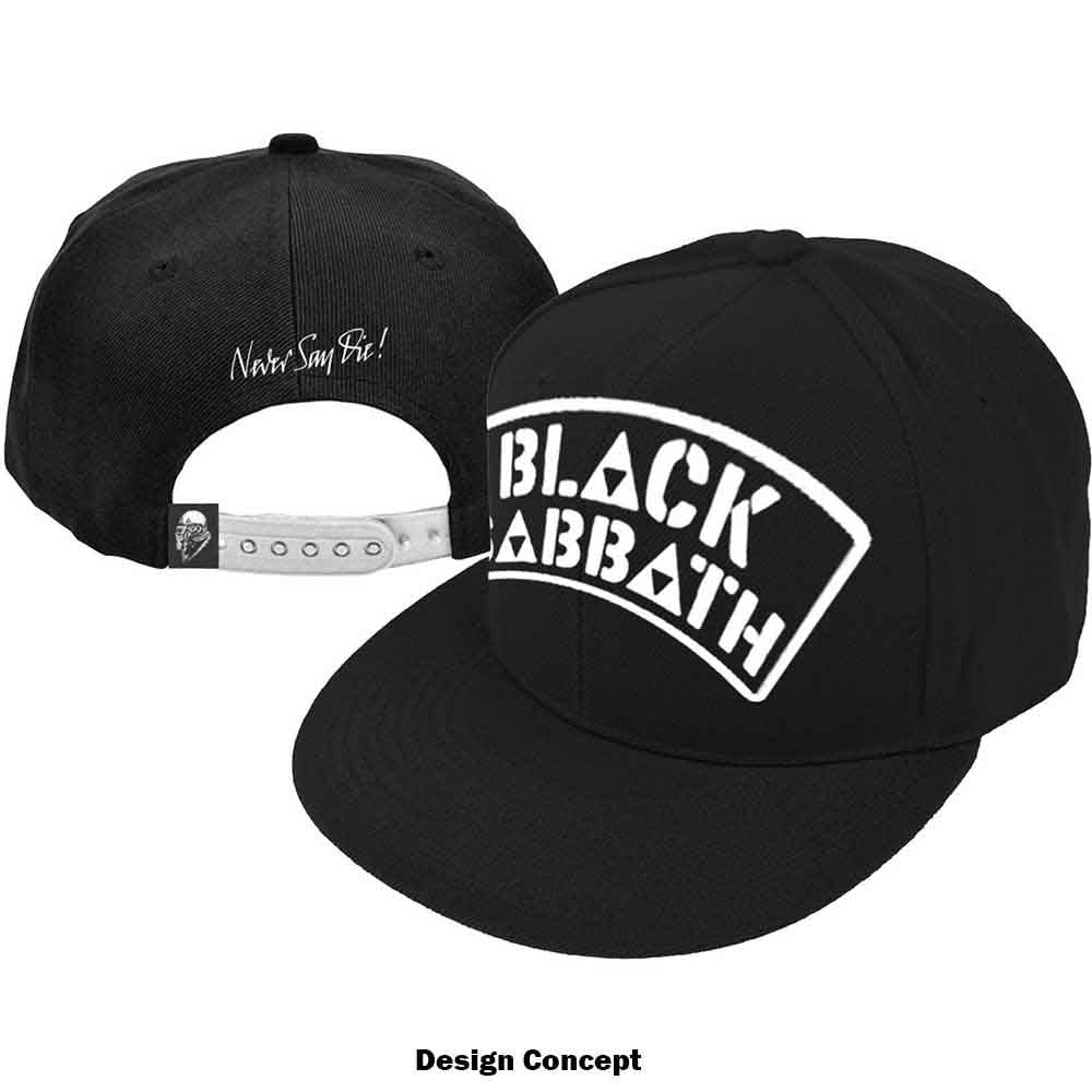 Black Sabbath Unisex Snapback Cap: Never Say Die (Black)