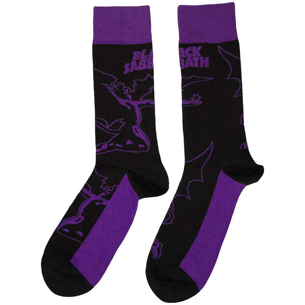 Black Sabbath Unisex Ankle Socks: Logo & Demon (Black) (UK Size 4 - 7)