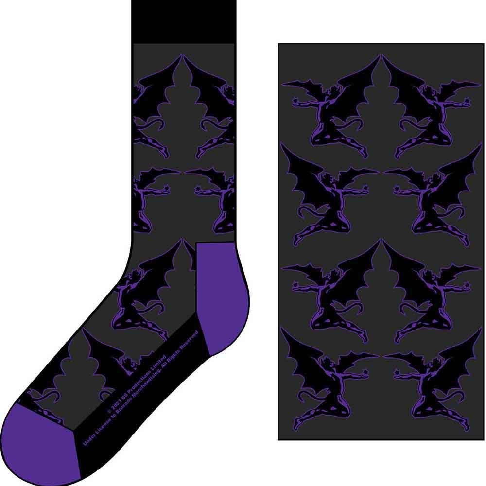 Black Sabbath Unisex Ankle Socks: Demons (Black) (UK Size 7 - 11)
