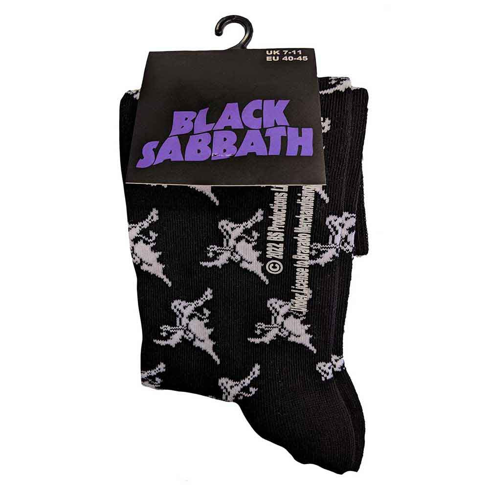 Black Sabbath Unisex Ankle Socks: Demon Pattern (Black) (UK Size 7 - 11)