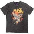 Black Sabbath Unisex Stone Wash T-Shirt: Henry Lightning (Charcoal Grey)