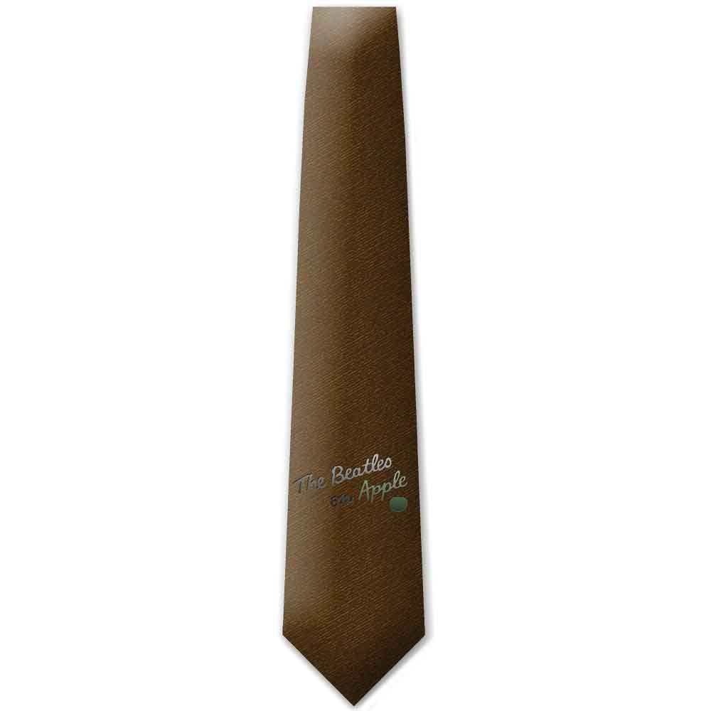 The Beatles Unisex Silk Neck Tie: On Apple Burnt (Umber Brown)