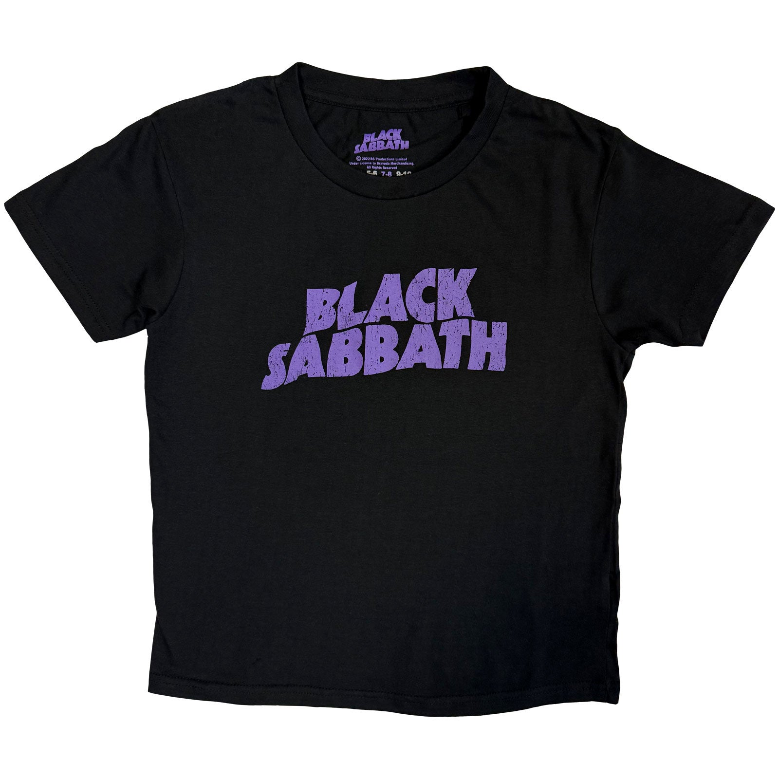 Black Sabbath Kids T-Shirt: Wavy Logo (Black)