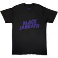 Black Sabbath Unisex T-Shirt: Wavy Logo Vintage (Black)