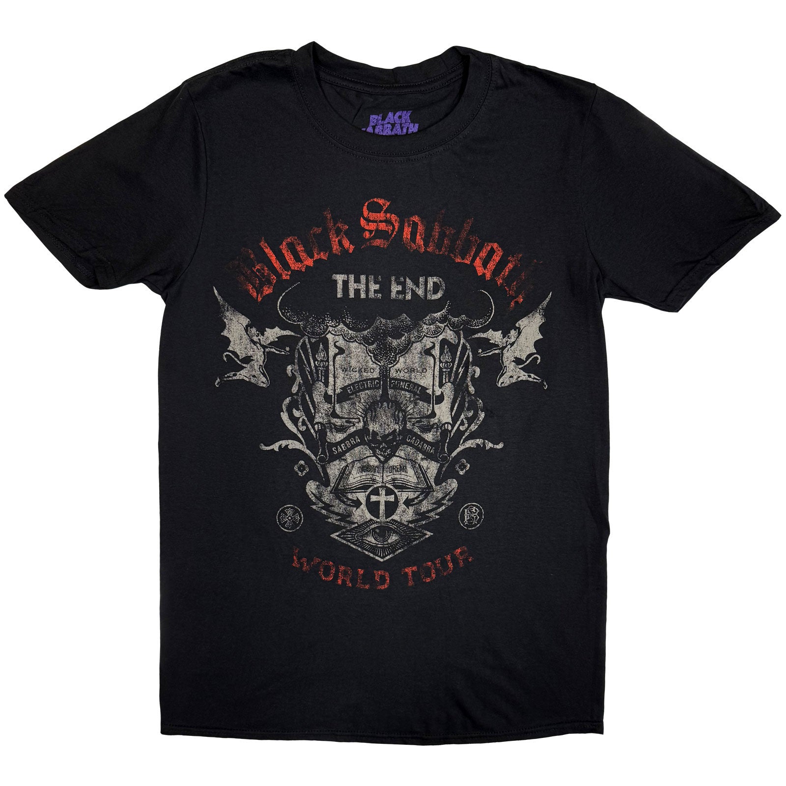 Black Sabbath Unisex T-Shirt: The End Reading Skull (Black)