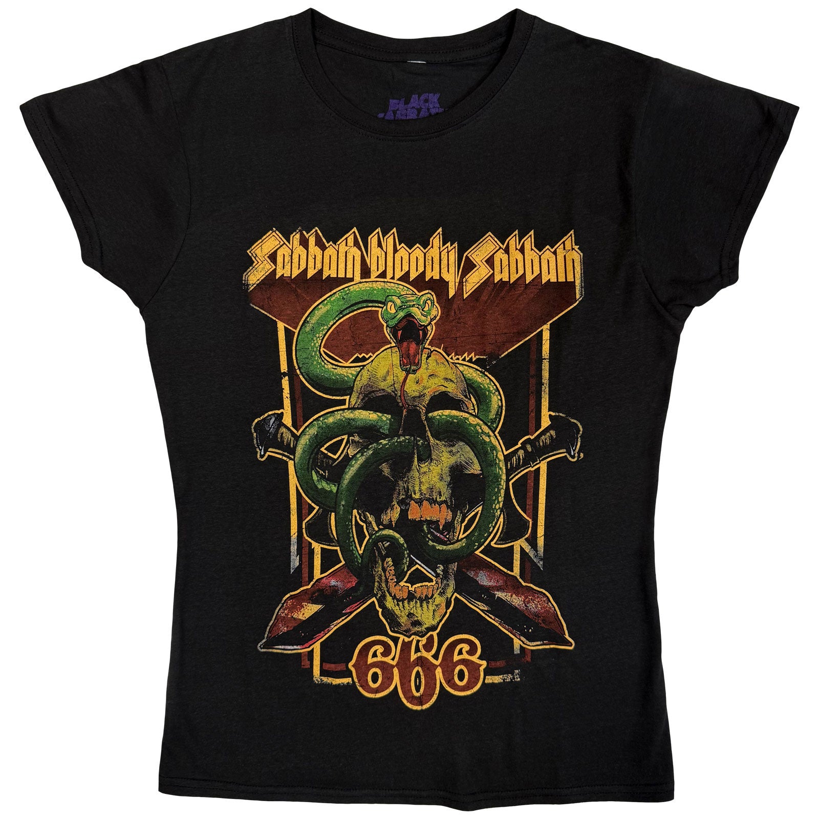 Black Sabbath Ladies T-Shirt: Bloody Sabbath 666 (Black)