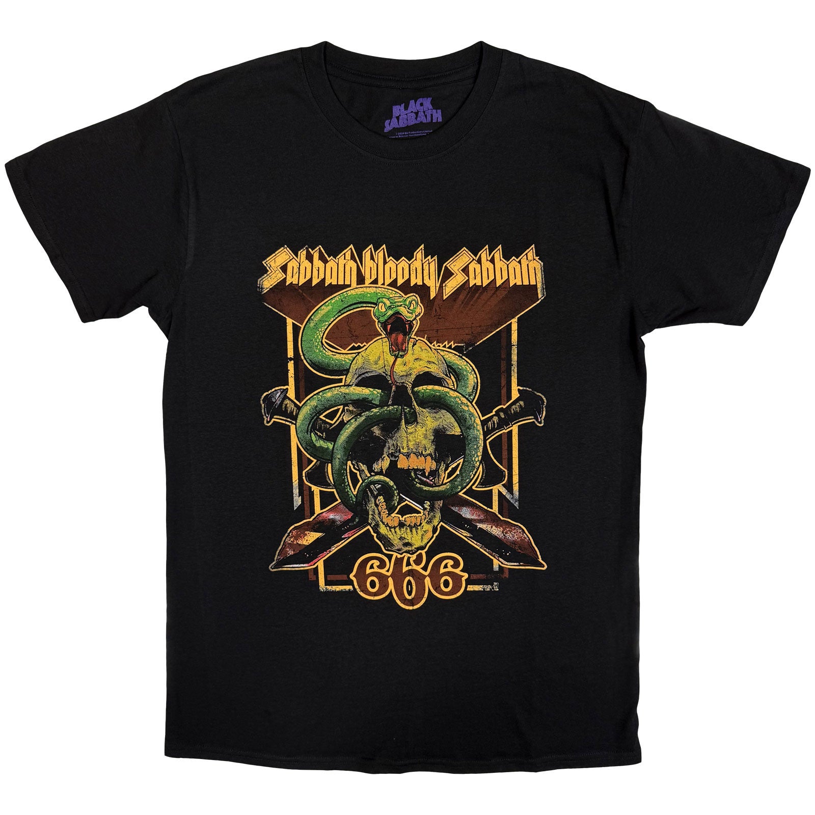 Black Sabbath Unisex T-Shirt: Bloody Sabbath 666 (Black)